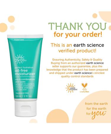 Earth Science Oil-Free Hydration Moisturizer â€“ Fragrance Free, 2 fl oz (59 ml) - Buy Online on GoSupps.com