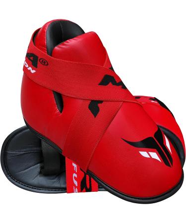 Mytra Fusion Semi Contact Kickboxing Boots & Foot Pads | Sparring Shoes for MMA, Muay Thai, Karate | XX-Small Red - Buy Online on GoSupps.com