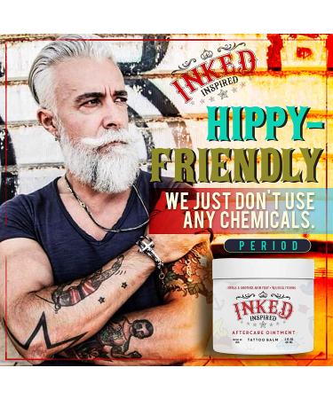 Inked Inspired Tattoo Aftercare Balm- Premium Healing Ointment Salve for Tattoos- Moisturizer, Brightener, and Color Enhancer - 2oz - Buy Online on GoSupps.com
