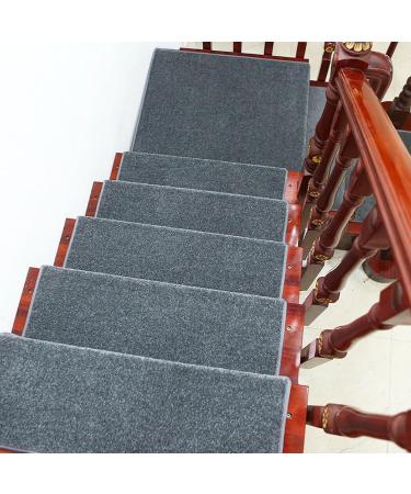 Ruiqas 14pcs Stair Pads Stair Treads Mats Self Adhesive Stair Rugs Mats Washable Reusable for Wooden Steps Indoor - Buy Online on GoSupps.com