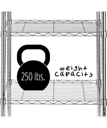 Honey-Can-Do SHF-01054 5-tier chrome shelving unit  250 lbs - Buy Online on GoSupps.com