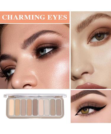 9 Colors Eyeshadow Palette Matte Nude Eye Makeup Palette Ultra-Blendable Long Lasting High Pigmented Waterproof Nudes Neutral Smooth Eye Shadow Palette for Women Natural Charming Looking #03 9 Colors #03 - Buy Online on GoSupps.com