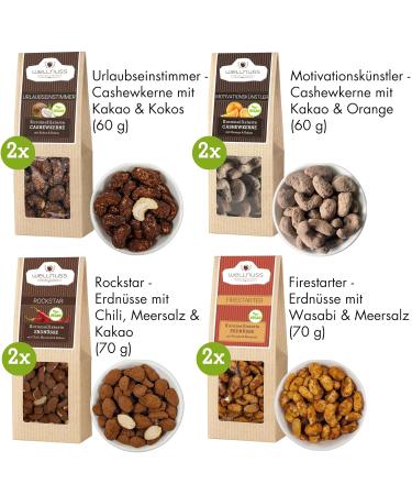 Men's Evening Gift Set | Vegan Caramelized Nuts & 8 Premium Snacks | Perfect Gift for Dad Brother Friend | Wellnut Birch Wood Box - Buy Online on GoSupps.com