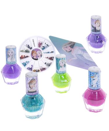 Townley Girl Disney Frozen 2 Non-Toxic Peel-Off Nail Polish Set for Girls Kids - 18 Pcs with Glittery Colors, Opaque Shades, Nail Gems - Ideal for Parties, Sleepovers, and Makeovers - Buy Online on GoSupps.com