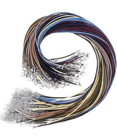 Necklace Cord  Selizo 100pcs Necklace String  Waxed Cotton Necklace Cord with Clasp Bulk for Jewelry Bracelet Making  Beads  Pendants  Charms Earth Color - Buy Online on GoSupps.com