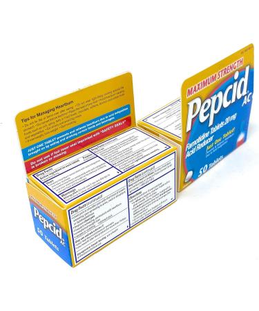 Pepcid AC Maximum Strength Tablets - 2 Pack (100 Count) - Acid Reducer - Buy Online on GoSupps.com