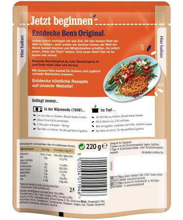 BEN'S ORIGINAL Express Rice Mediterranean - 6 Packs (6 x 220g) | Natural Rice for Quick Meals - Buy Online on GoSupps.com