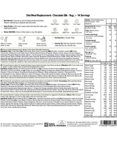 Protein Works Chocolate Silk Diet Meal Replacement Shake - 1kg - Supports Weight Loss - High Protein Meal - Buy Online on GoSupps.com