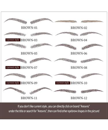 132 Pairs Aresvns 4D Eyebrow Tattoo Stickers in Reddish Brown - Realistic Imitation Fake Eyebrows for Christmas Gift - Buy Online on GoSupps.com