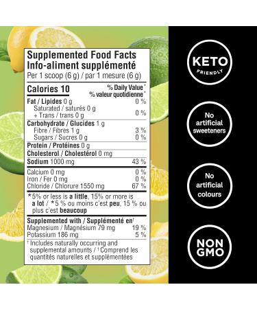 Organika Electrolytes Extra-Strength Powder- Lemon Lime- High in Sodium for Sport Recovery - Saltier Taste Sugar-Free Hydration and Electrolyte Replenishment - 180g - 30 servings Lemon Lime 30 Servings (Pack of 1) - Buy Online on GoSupps.com