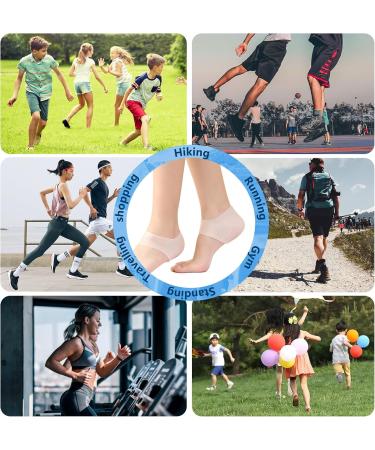 Gel Heel Cups (3 Pairs) - FSA/HSA Eligible Moisturizing Relief for Heel Pain & Dry Cracked Heels Achilles Tendinitis - Medical Grade Silicone Inserts - Buy Online on GoSupps.com