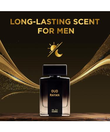 RAYAN Modern Oud Perfume for Men - Long Lasting Arabian Eau De Parfum 100mL (3.34 Fl oz) Grapefruit Cardamom & Lavender Fragrance with Sandalwood & Oud Ideal Gift for Thanksgiving & All Occasions - Buy Online on GoSupps.com