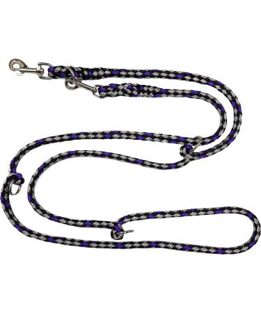 Premium Adjustable Dog Linen for Large Dogs - Durable 2.40m 2.80m 3.50m & 5m Exercise Lines - Stylish Boston Black-Silver-Purple - Buy Online on GoSupps.com