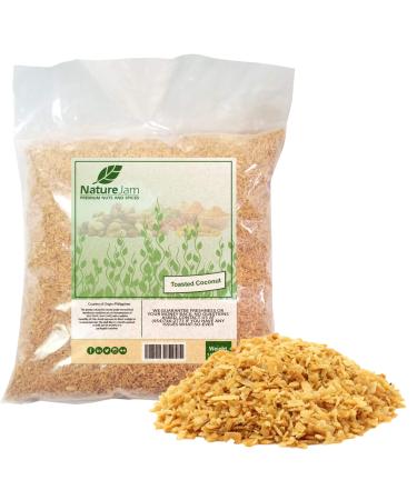 Toasted Coconut Flakes 2 POUNDS - Desiccated Coconut Color-Brown Coconut Chips