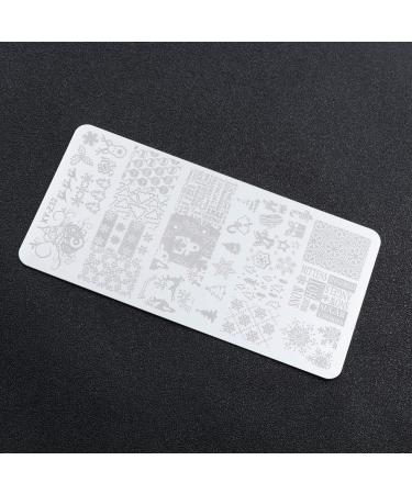 Minkissy Nail Art Stamping Plate Kit - Halloween & Christmas Designs with Snowflake Patterns for DIY Nail Decoration - Buy Online on GoSupps.com