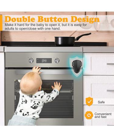 2 Pack Crosize Oven Door Locks - Childproof, Heat Resistant, Non-Toxic - Easy Install Child Safety Locks for Toddlers and Babies - No Drill, Paste Design (Black) - Buy Online on GoSupps.com