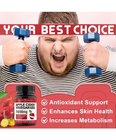 Garcinia Cambogia & Apple Cider Vinegar Capsules - Energy Boost, Immunity Support, Metabolism Boost - 90 Count Vegan Non-GMO Gluten & Sugar Free - Buy Online on GoSupps.com