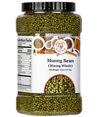Taj Premium Indian Moong Dal Whole Mung Beans - 4 lbs Jar - Buy Online on GoSupps.com