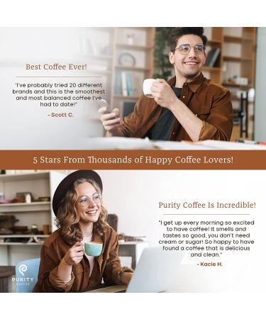 Purity Coffee EASE Dark Roast Low Acid Organic Whole Bean 12 oz - USDA Certified Specialty Grade Arabica - Third Party Tested for Mold, Mycotoxins, Pesticides - Purity Protect 12 oz Bag - Buy Online on GoSupps.com