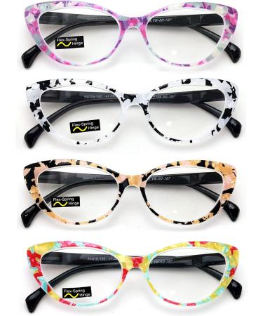 V.W.E. 4 Pairs Women s Cat Eye Mosaic Pattern Reading Glasses - Fashionable Readers 1.75x - International Shipping Available - Buy Online on GoSupps.com