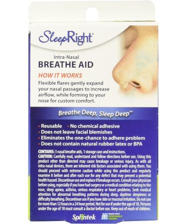 Splintek Intra-Nasal Breathe Aid - 45 Day Supply, 3 Count Pack of 1 - Buy Online on GoSupps.com