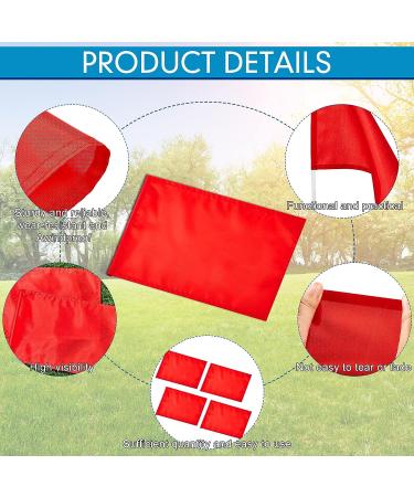 Set of 4 Soccer Corner Flags - Red Replacement Flags for Soccer Field - Official Referee Equipment for Football, Volleyball, and Track Training - Buy Online on GoSupps.com