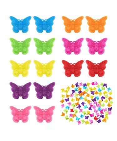 JLTPH Girls 100 Pcs Mini Butterfly Hair Clips Assorted Colors - Cute Bulk Hair Accessories for Women - Buy Online on GoSupps.com