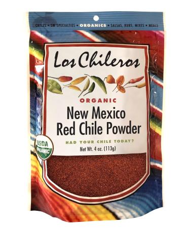 Los Chileros Organic New Mexico Red Chile, Powder, 4 Ounce (Packaging May Vary)