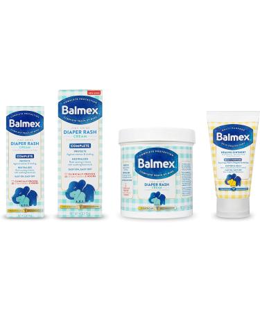Balmex Diaper Rash Cream 4oz (Pack of 4) - Gentle Formula for Baby's Skin - Buy Online on GoSupps.com