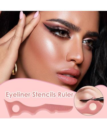 Winged Eyeliner Tool Winged Eyeliner Applicator Tool Beginner-Friendly Girls Eyebrow Shaping Tool Reusable Makeup Stencil for All Face Shapes Shakven Pink - Buy Online on GoSupps.com