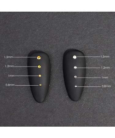 FEIlei Mini Beads Nail Charms Nail Gems Gold Silver Nail Art Studs Nail Art Decorations - Buy Online on GoSupps.com