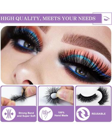 5D Mink Eyelashes Gifts for Women Christmas Xmas Stocking Fillers Secret Santa Presents for Women 5 Pairs Faux D Curly False Lashes Mink Eyelashes Fluffy - Buy Online on GoSupps.com