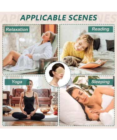 Organic Castor Oil Eye Mask Pack - 3 Reusable Adjustable Wraps for Sleep Dryness & Dark Circles Improve Eyelashes & Eyebrows - Khaki - Buy Online on GoSupps.com