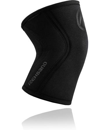 Rehband Rx 5mm Knee Support - Carbon Black - Size Large - 1 Sleeve | Pack of 1 - Buy Online on GoSupps.com