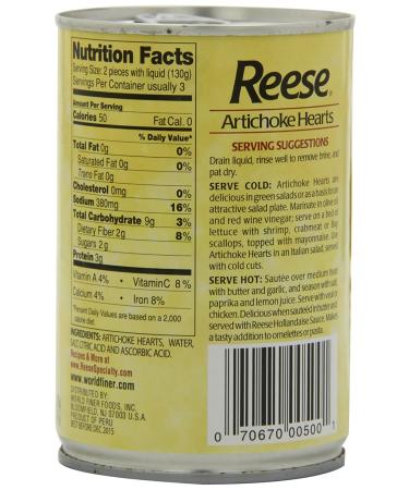 Reese Artichoke Hearts 6-8  14-Ounce Cans (Pack of 12) Artichoke Hearts 6-8 14 Ounce (Pack of 12) - Buy Online on GoSupps.com