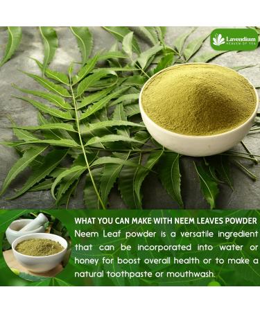 Lavendium Premium 500g (17.6oz) Neem Leaf Powder 100% Natural and Pure from Neem Leaves Neem Leaves Herbal Tea No Additives No Gluten No Sugar Vegan CA Neem 500 Gr - Buy Online on GoSupps.com