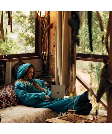 Selk'bag Lite Wearable Sleeping Bag - Teal Sunlight Large | Versatile Outdoor & Indoor Sleeping Bag for Camping, RV Trips, Traveling, Hammocks & Backpacking - Buy Online on GoSupps.com