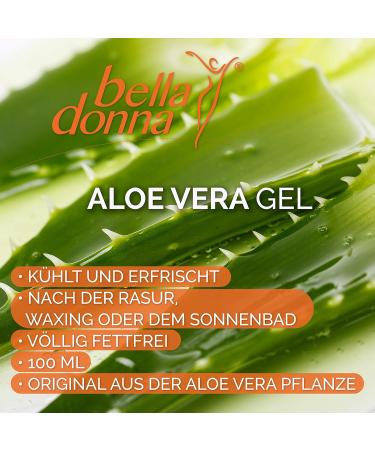 Bella Donna Soothing & Cooling Aloe Vera Gel 100ml - Perfect Skin Relief After Hair Removal | Shop Internationally - Buy Online on GoSupps.com