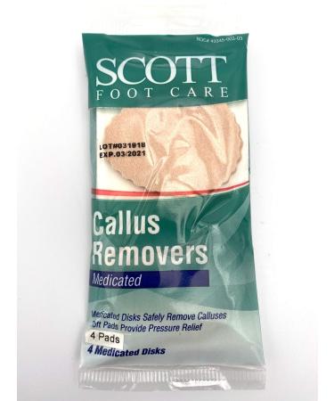 Medicated Callus Removers - 4 Pads (1pack)