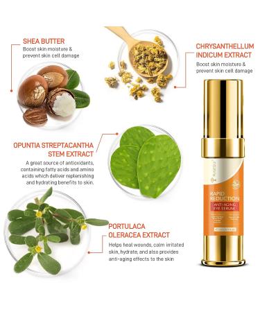 RUIGEQIJI Rapid Reduction Eye Serum Puffy Eyes & Bags Treatment for Men and Women Dark Circle Remover & Wrinkle Filler 20ml - Buy Online on GoSupps.com