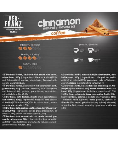 Der-Franz Cinnamon Coffee - Arabica & Robusta Beans - 3 x 500g Packs - Buy Online on GoSupps.com