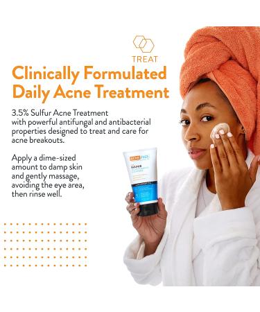 Acne Free Sulfur Foaming Cleanser with Lemon Oil, Ceramides & Oat Extract - 5 oz - Buy Online on GoSupps.com