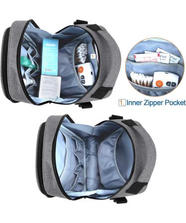 Curmio Insulin Travel Bag - Gray Insulin Cooling Bag for Diabetics | Ideal for Medication & Accessories - Buy Online on GoSupps.com