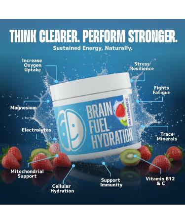 Lithios Brain Fuel Plus Hydration Mix - 30 Servings / 3.9 oz | Strawberry Kiwi & Lemonade Drink Mix | Boost Focus & Performance | Contains Electrolytes Vitamins & Magnesium | Dietary Supplement Strawberry Kiwi Lemonade - Buy Online on GoSupps.com