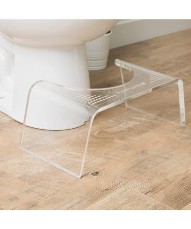 Squatty Potty Ghost Acrylic Toilet Stool 7 Clear - Ergonomic Bathroom Aid - Buy Online on GoSupps.com