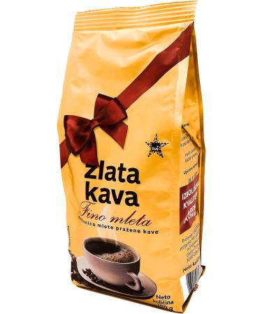  Zlata Kava ZLATA KAVA Premium Dark Roast Ground Coffee Powder Finely ground Arabica and Robusta coffee beans Strong aroma and rich flavor Perfect gift box for ground coffee Pack of 6 (200g x 6) - Buy Online on GoSupps.com