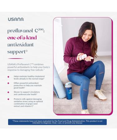 USANA Proflavanol C200 - Heart Health Antioxidant with Bioflavanoids & Vitamin C - 56 Tablets - Buy Online on GoSupps.com