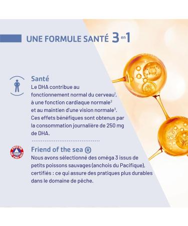 JUVAMINE - Om ga 3 - DHA - Sant C r brale - Sant des yeux - Nutriments Essentiels - Compl ments Alimentaires - Friends of the Sea - 45 capsules - Fabriqu en France 45 Unit (Lot de 1) - Buy Online on GoSupps.com