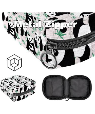 Portable Women's Panda Bamboo Pattern Napkin Storage Bag | Cute Menstruation & First Period Essentials - Buy Online on GoSupps.com