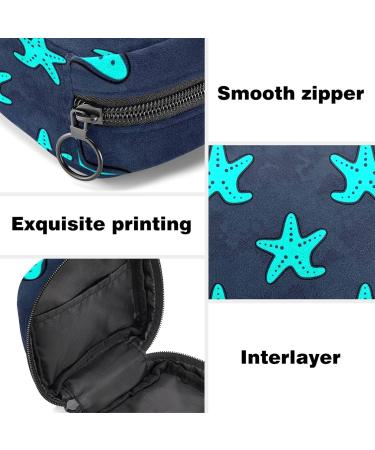 Starfish Print Pattern Menstrual Cup Pouch Menstrual Pad Bag Feminine Menstruation Bags Portable Sanitary Napkin Pads Storage Bags Color 4 - Buy Online on GoSupps.com